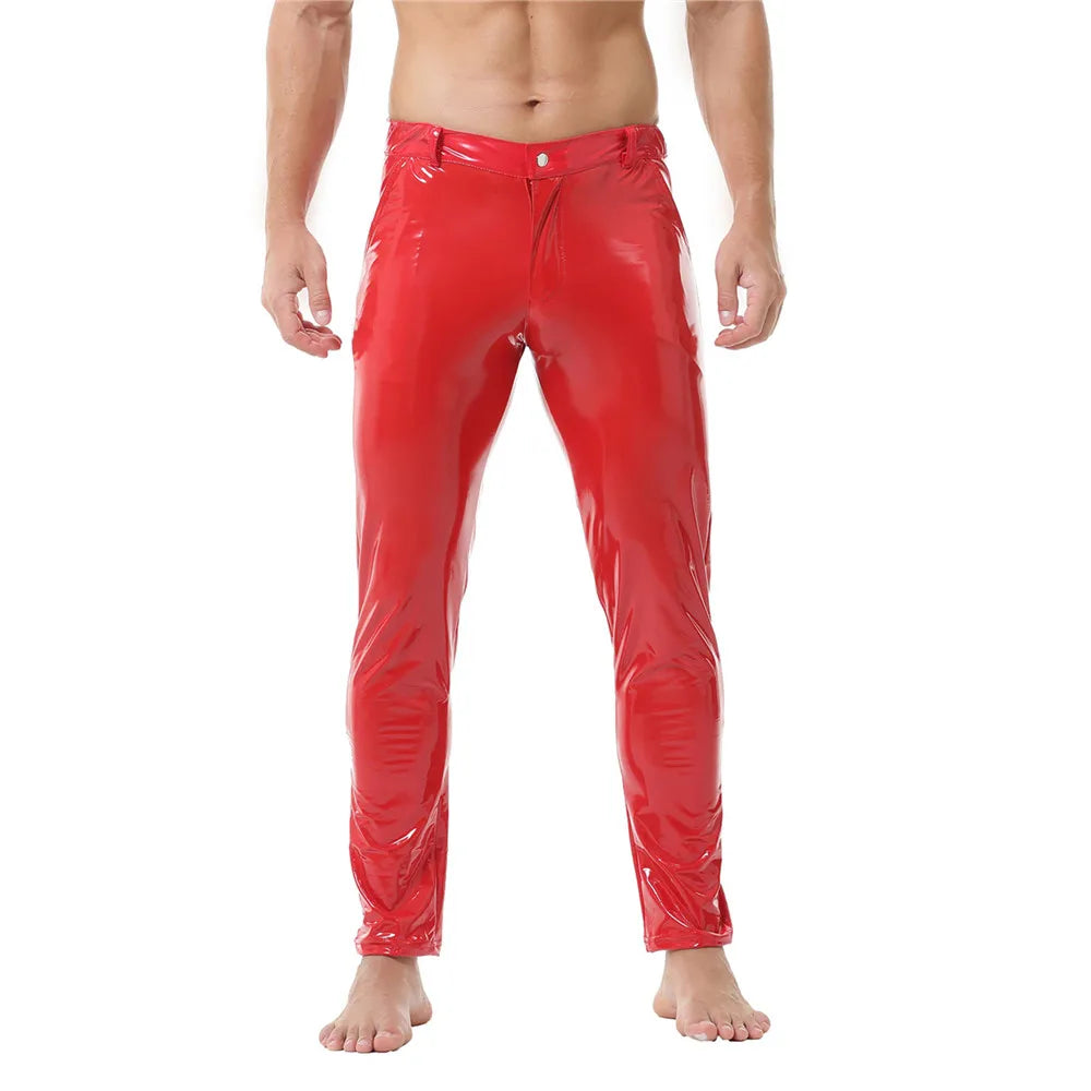 Men’s Faux Leather Pants | Wet Look
