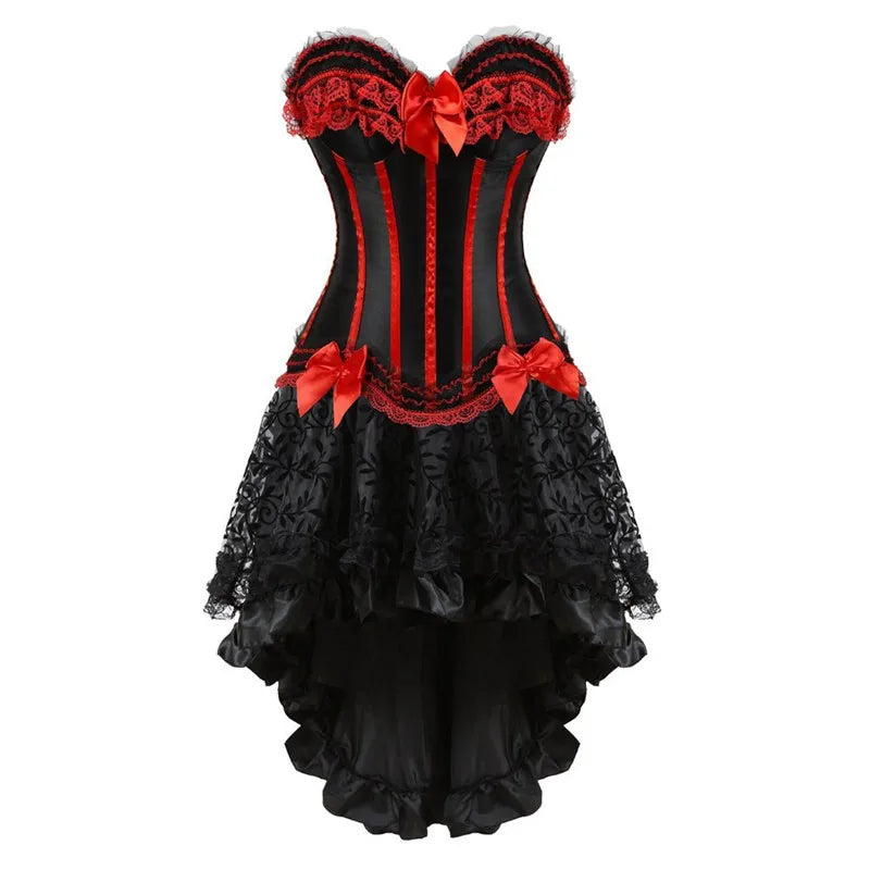 Striped Corset Dress | Lace-Up | Plus Sizes