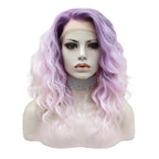 Purple Pink Ombre Lace Front Wig | Deep Wave | 16 Inches
