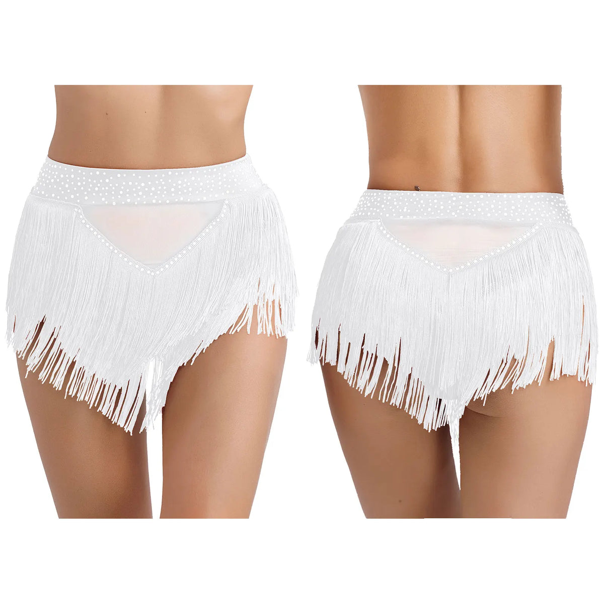 Belly Dance Shorts | Rhinestone Tassel | High Waist