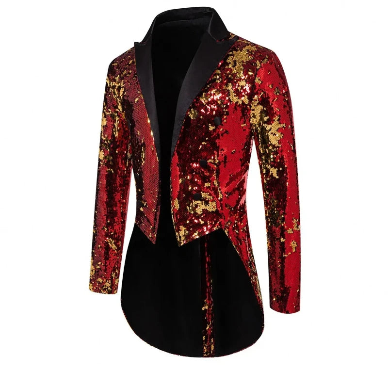 Men's Stage Tailcoat | Metallic Pattern