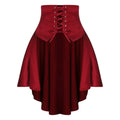 Gothic Bustle Skirt | Lace-Up Waist | Tiered Hem