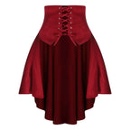 Gothic Bustle Skirt | Lace-Up Waist | Tiered Hem