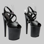 Matte 8-Inch Platform Pole Dance Heels