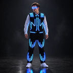 LED Robot Performance Suit | RF Color Control | 4-Hour Glow | M–4XL