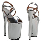 Shiny Slip-On Platform Sandal Heel – 9 Inch Stage & Pole Dance