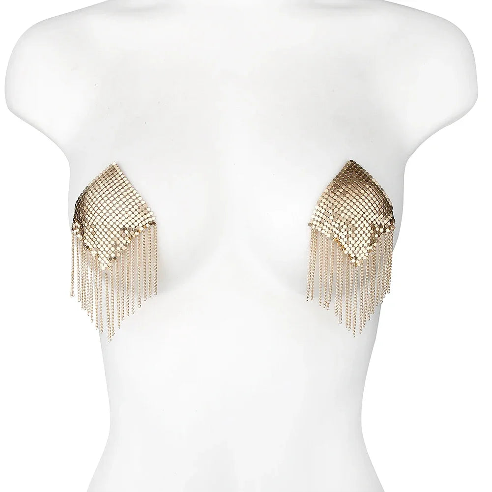 Rhinestone & Metal Nipple Covers - Reusable Pasties for Performers