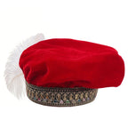 Tudor Costume Hat | Feather Trim