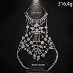 Crystal Rhinestone Body Chain | Statement Chest Chain