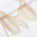 Rhinestone Tassel Chest Chain | Water Drop Body Jewelry