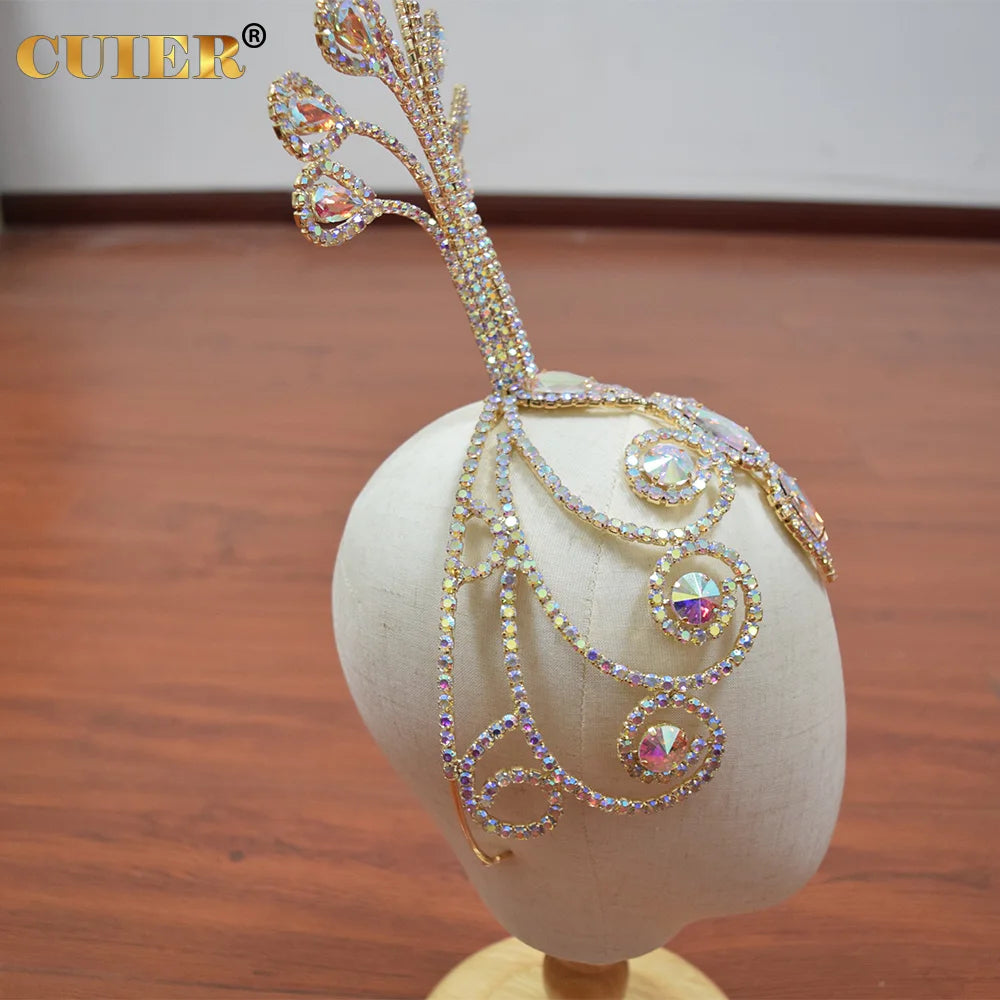 Oversized Crystal Branch Tiara | Drag Queen Headpiece