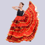 Flamenco Ruffle Skirt | Multi-Tier Swing | 180–720°
