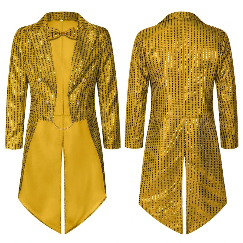 Men's Sequin Tailcoat | Longline Silhouette