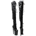 3-in-1 Convertible Thigh-High Platform Boots – 9-Inch Extreme Heel