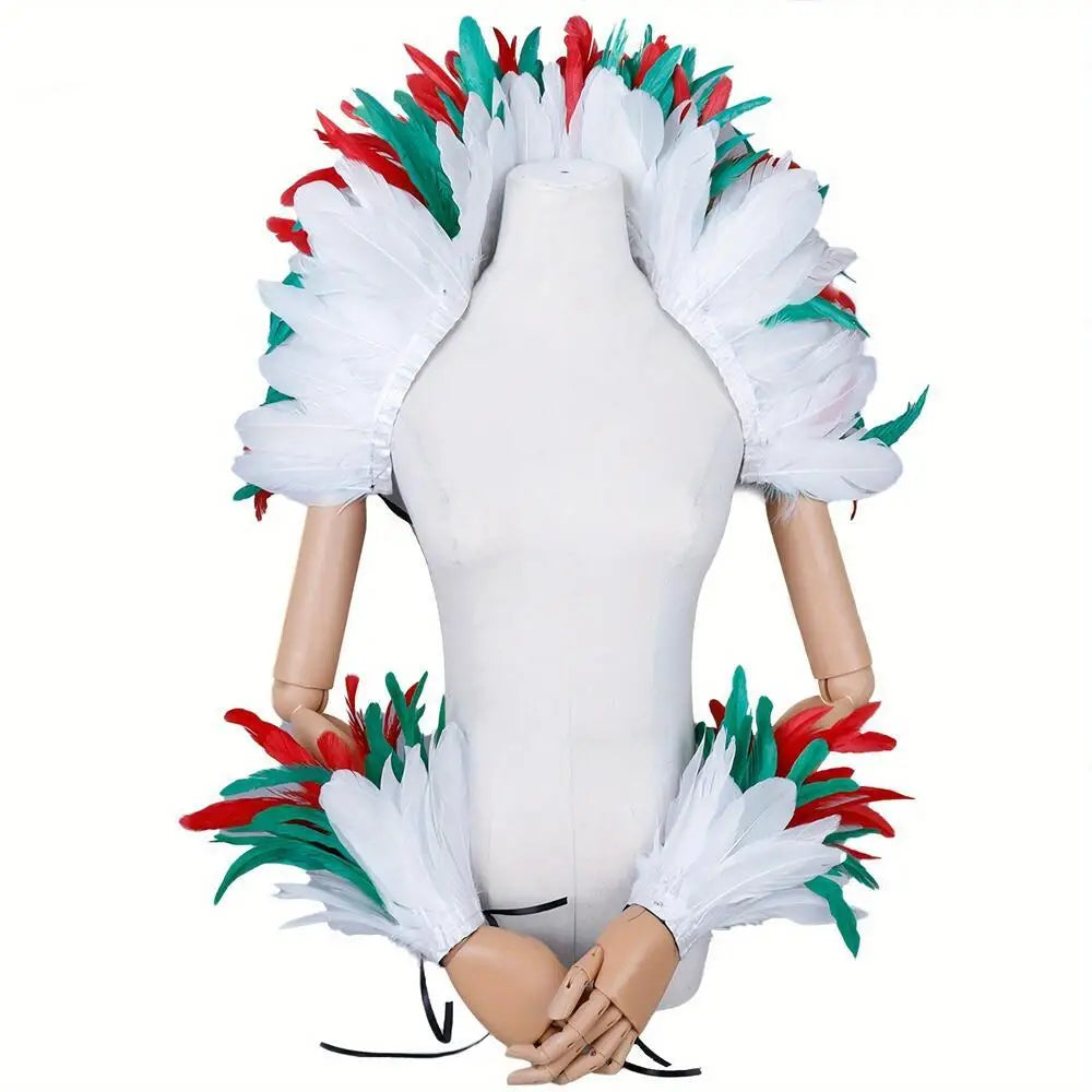 Feather Shoulder Wrap & Epaulettes | Showgirl, Drag & Festival | 28 Colours
