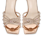 Rhinestone Strappy Heels | Ankle-Wrap Sandal | 4.5" Heel