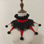 Jester Clown Ruff Collar | Pom-Pom & Star Tips | 12 Colors