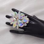 Oversized Rhinestone Cocktail Ring | Adjustable