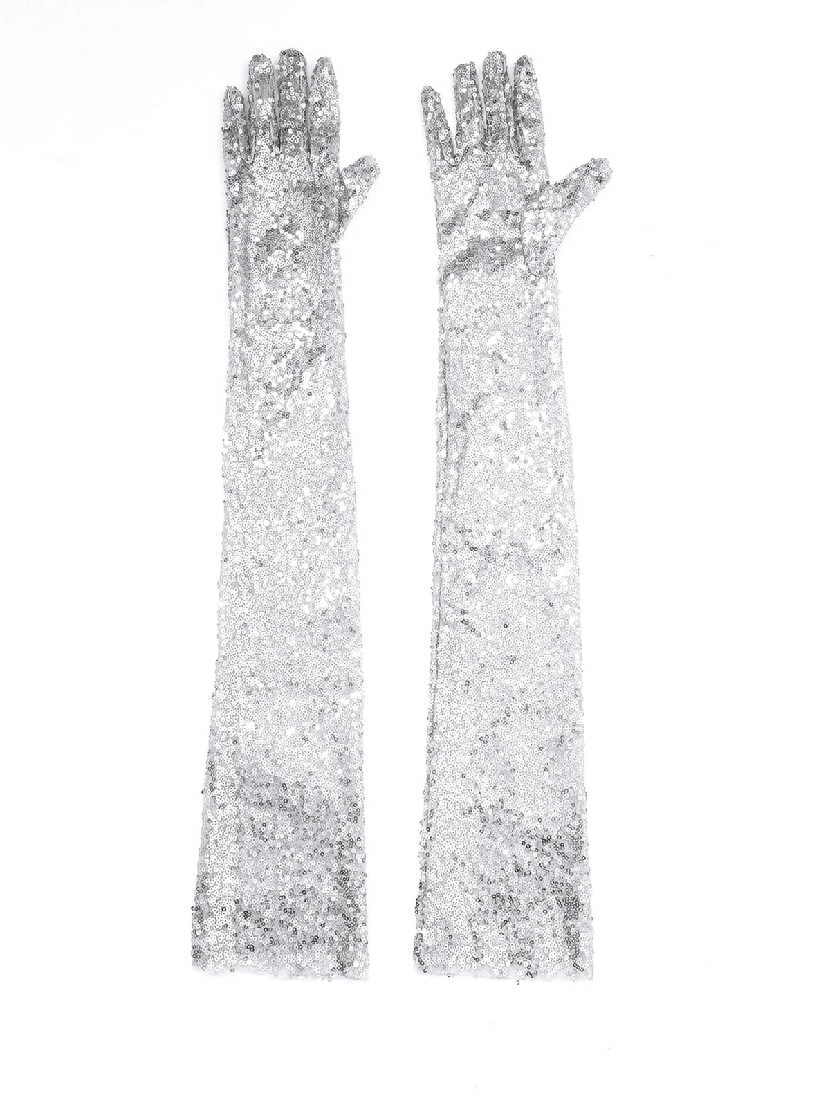 Starlight Sequin Elbow-Length Opera Gloves