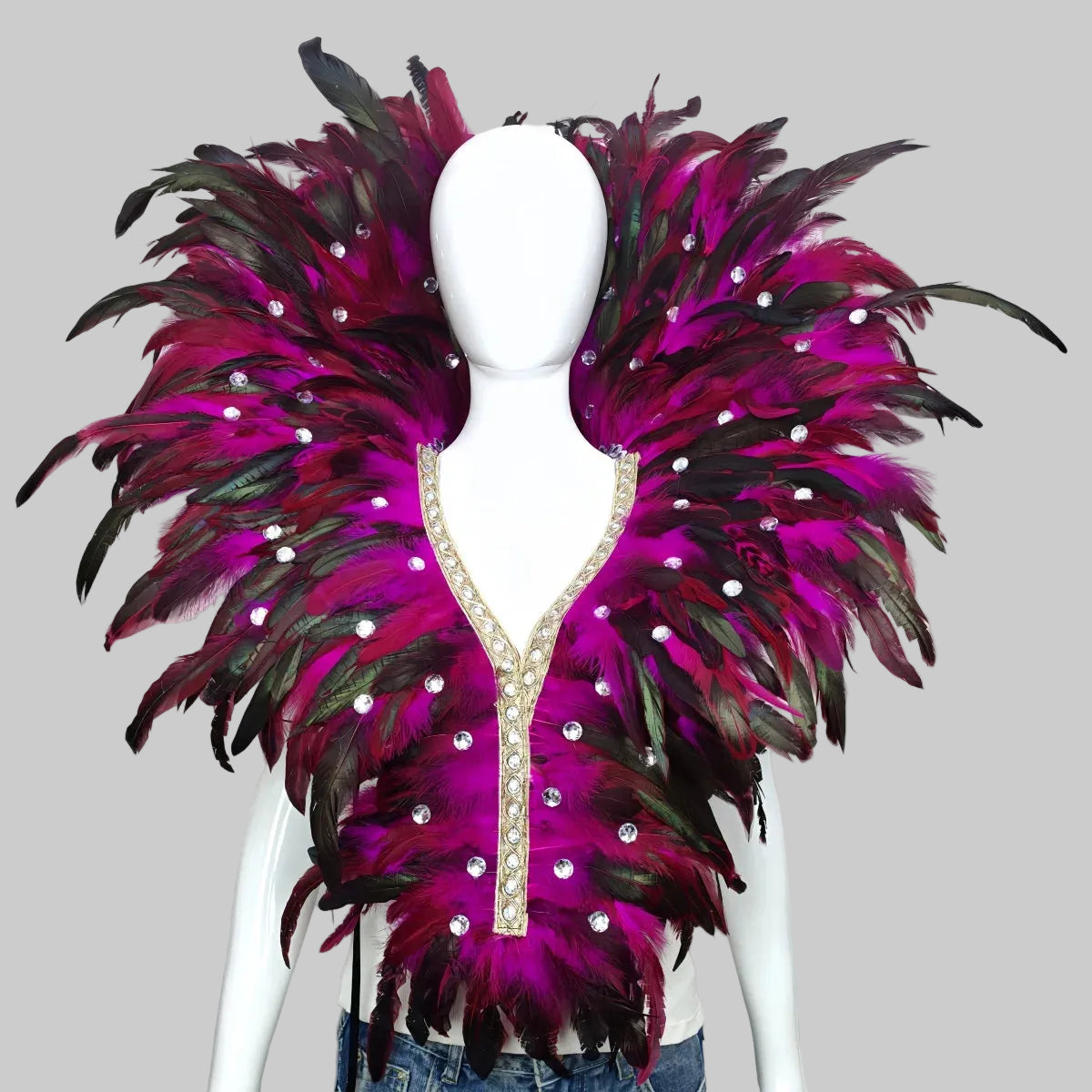 Feather Shawl - Stage Performance & Costume Accessory