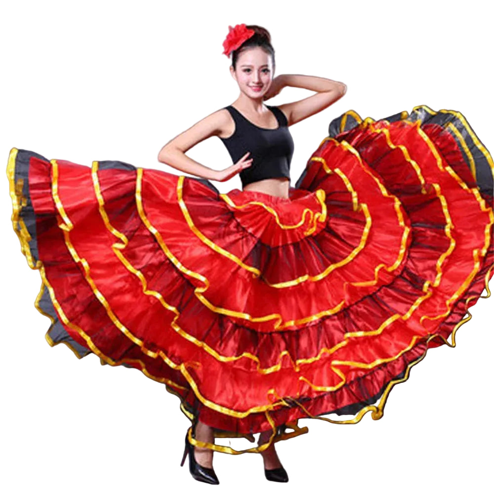 Flamenco Ruffle Skirt | Multi-Tier Swing | 180–720°