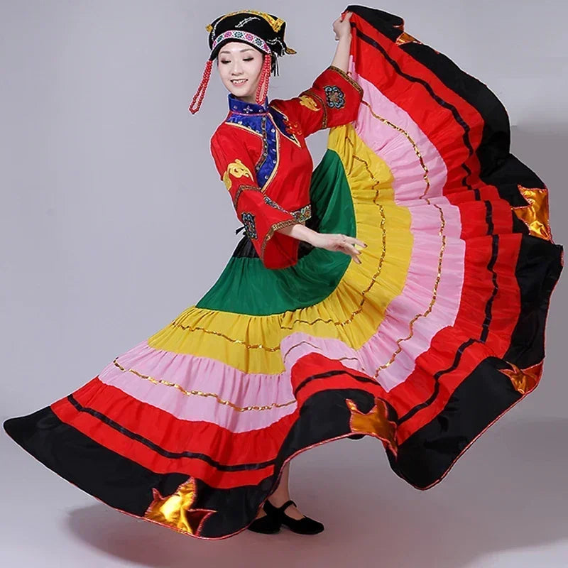 Folk Dance Skirt | Multicolor Sweep