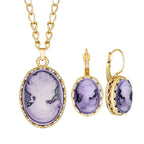 Cameo Jewelry Set | Necklace & Earrings | 6 Colors