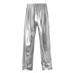 Men's Metallic Dance Pants | Wide Leg & Elastic Waist | Stage Performance
