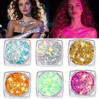 Glow-in-the-Dark Chunky Glitter Gel Set | 6pcs Body Glitter