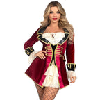 Sexy Pirate Captain Costume | Medieval Velvet Dress | S–XL