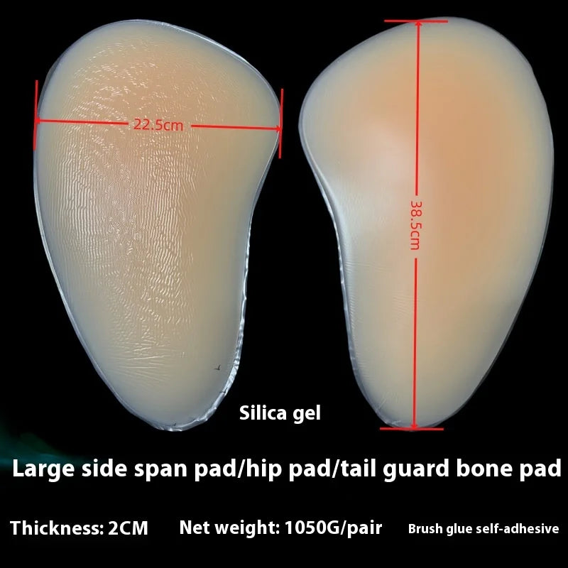 Silicone Hip & Butt Enhancer Pads — Thickened, Washable, Self-Adhesive or No-Glue