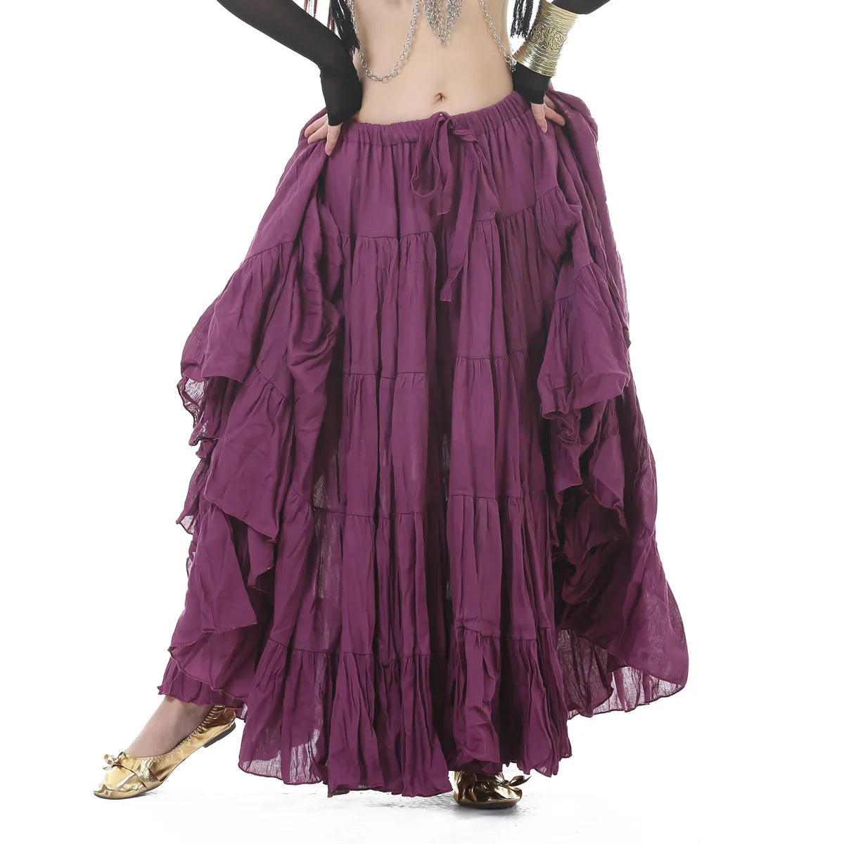 Tribal Gypsy Belly Dance Skirt | 21-Yard Linen Maxi