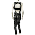 Black Button Top & Pants Two-Piece Set - High Stretch Outfit