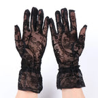Black Lace Gloves | Rose & Cross