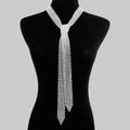 Rhinestone Fishnet Scarf - Sparkly Mesh Shawl Accessory