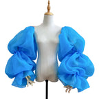 Puffy Organza Detachable Sleeves | Pageant & Bridal Accessory