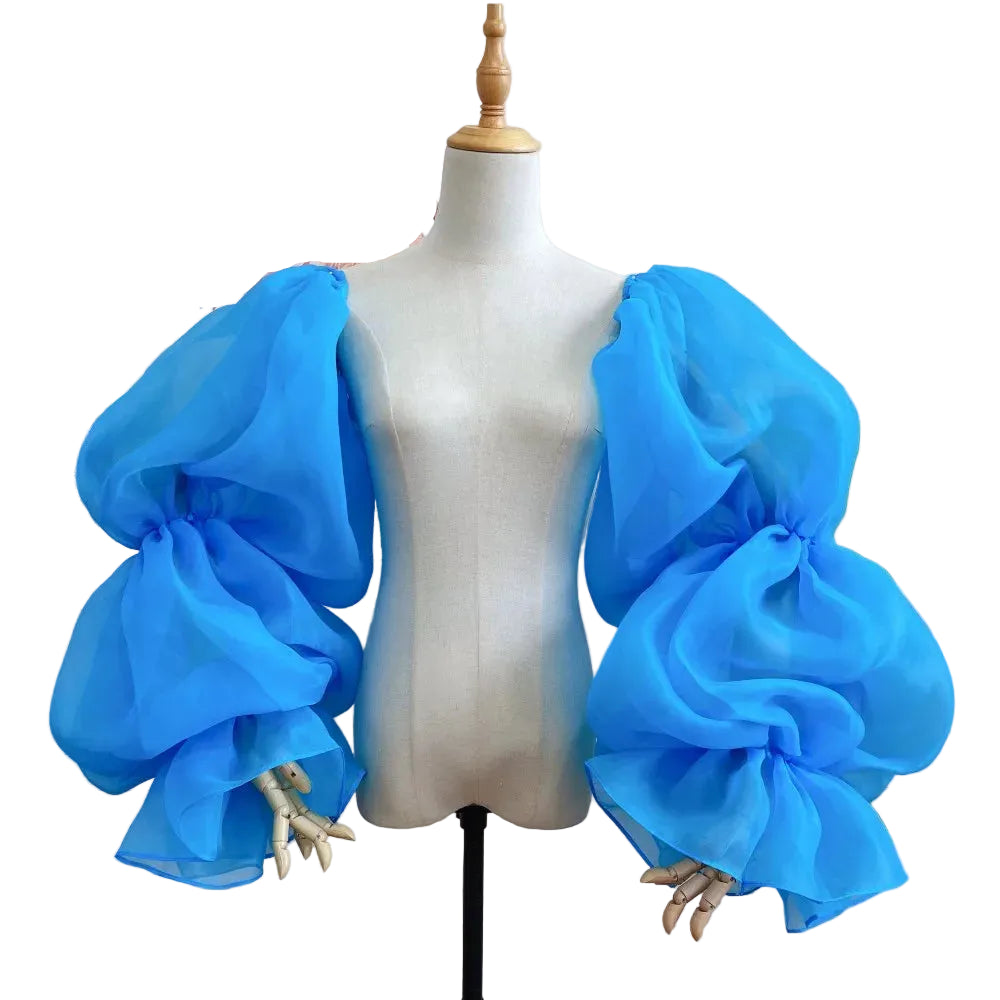 Puffy Organza Detachable Sleeves | Pageant & Bridal Accessory