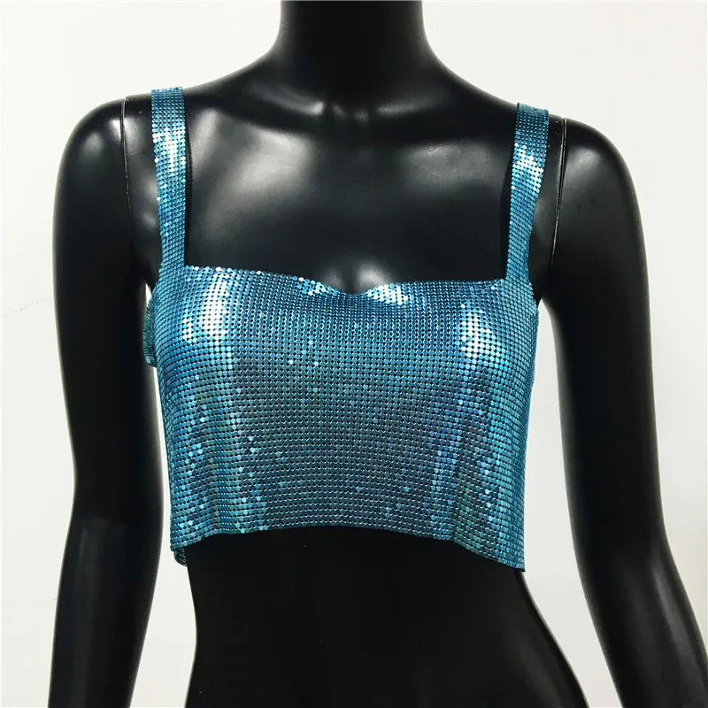 Rhinestone Diamond Corset Crop Top