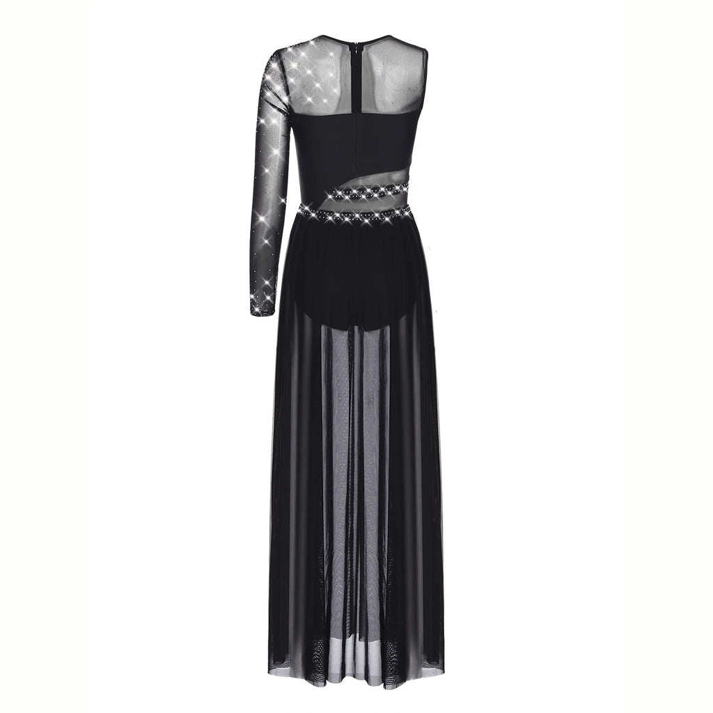 Lyrical Dance Dress | Rhinestone Color Block