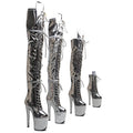 8-Inch Detachable Thigh-High Boots - 3-in-1 Platform Dance Boots