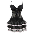 Overbust Corset & Tutu Skirt Set | Straps Cup | Burlesque