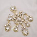 Oversized Rhinestone Dangle Earrings | 12×20.8cm