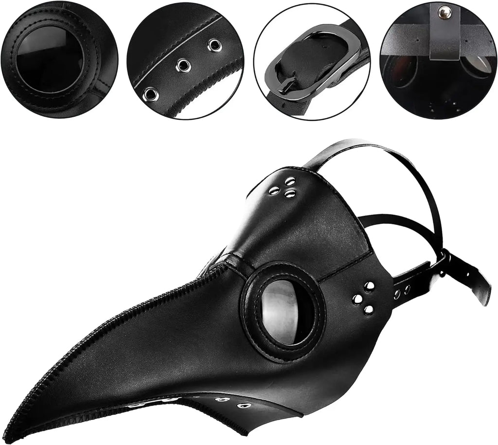 Plague Doctor Mask Set | Beak Mask & Hooded Cloak | 3-in-1