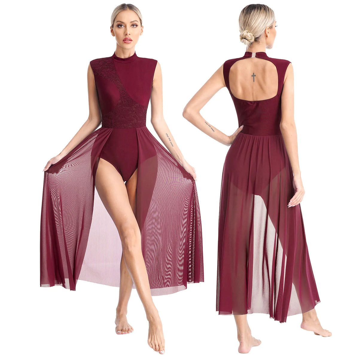 Lyrical Dance Dress | Flowing Split Mesh