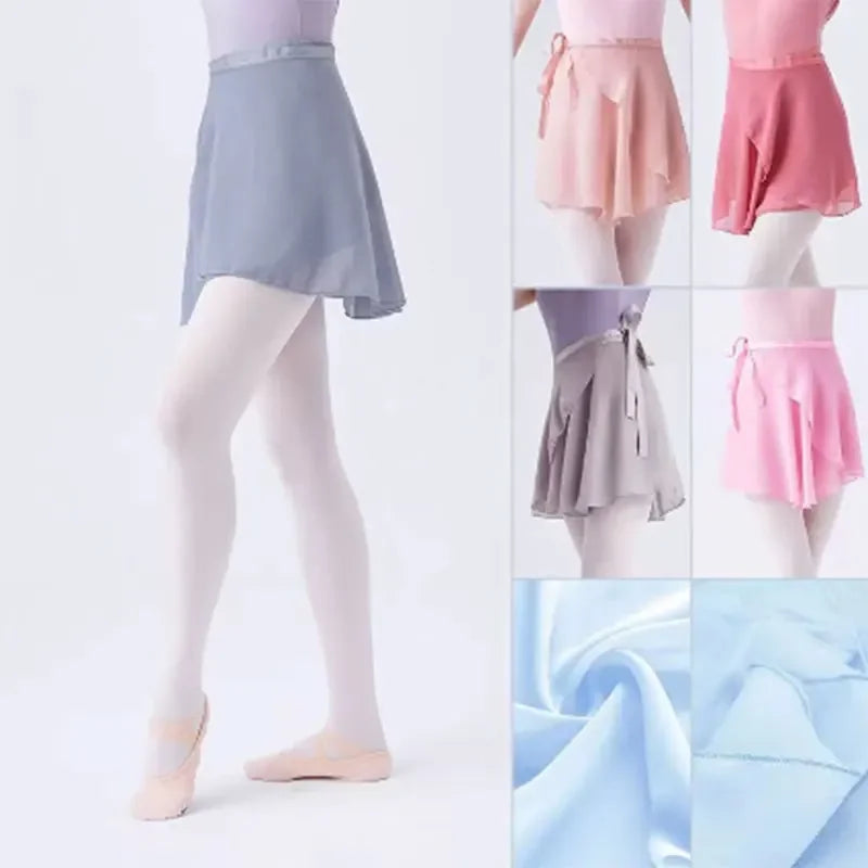 Chiffon Tie-Up Ballet Wrap Skirt | 18 Colors | S–XL