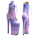 9-Inch Suede Platform Ankle Boots - Gradient High Heel Performance Boots
