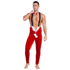 Men's Christmas Jumpsuit | Velvet & Pom-Poms