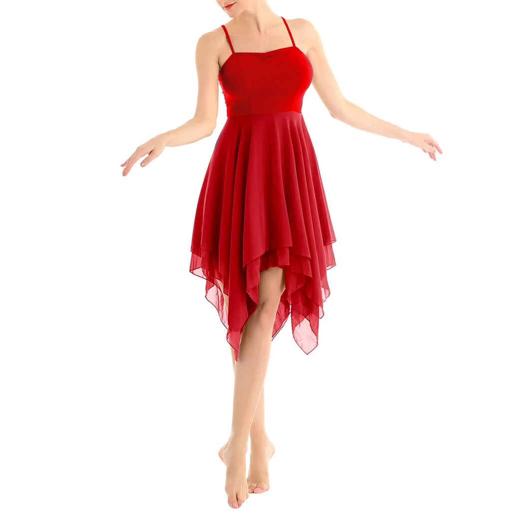 Lyrical Dance Dress | Layered Chiffon Hem