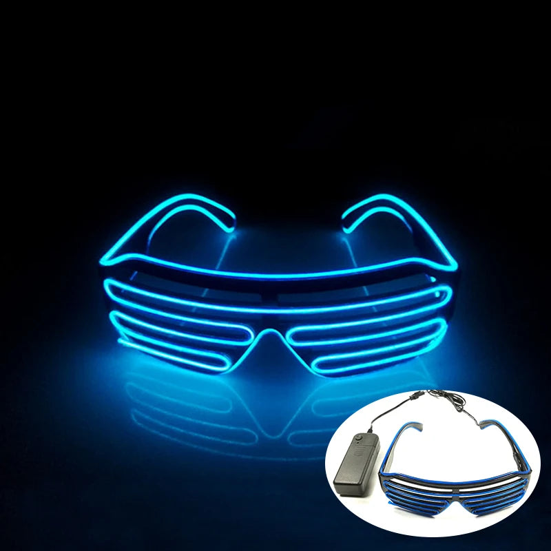 EL Wire Glow Glasses | LED Neon Goggles | 22 Colors