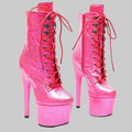 17CM Glitter Platform Ankle Boots - 7 Inch High Heel Pole Dance Boots